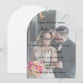 elegant chic modern bruiloft fotobedekking kaart (Voorkant / Achterkant)