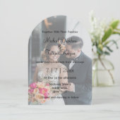 elegant chic modern bruiloft fotobedekking kaart (Staand voorkant)