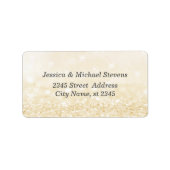 Elegant chic modern glamoureus bokeh bruiloft etiket (Voorkant)