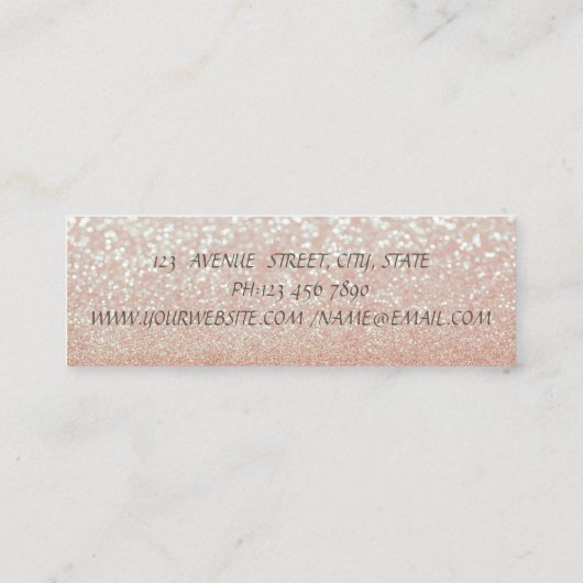 Elegant Chic Modern Glittery Bokeh-High Heels Mini Visitekaartje (Achterkant)