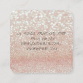 Elegant Chic Modern Glittery Bokeh-High Heels Vierkante Visitekaartje (Achterkant)