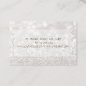 Elegant Chic Modern Glittery Bokeh, High Hiel Visitekaartje (Achterkant)
