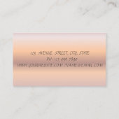 Elegant Chic Modern, Gold Confetti Visitekaartje (Achterkant)