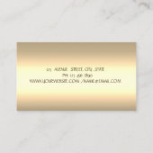 Elegant Chic Modern Gold Lotus Yoga Instructor Visitekaartje (Achterkant)