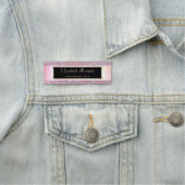 Elegant Chic Modern, Lijst, Stripe, glitter Naamplaatje (In situ)