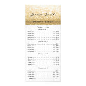 Elegant chic modern luxe faux glittery-menukaart reclamekaart (Voorkant)