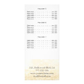 Elegant chic modern luxe roos glittery-menukaart reclamekaart (Achterkant)