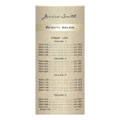 Elegant chic modern luxury faux gold menu card (Voorkant)