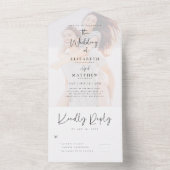 Elegant Chic Modern Simple Photo Wedding All In One Uitnodiging (Binnen)
