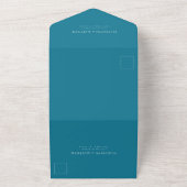 Elegant chic Modern Simple QR Code Weddenschap All In One Uitnodiging (Buitenkant)
