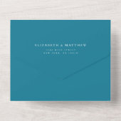 Elegant chic Modern Simple QR Code Weddenschap All In One Uitnodiging (Achterkant)
