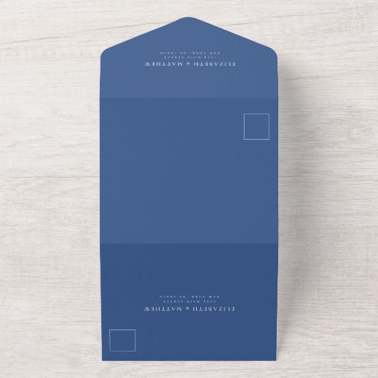 Elegant Chic Modern Simple Typography Wedding All In One Uitnodiging (Buitenkant)