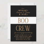 Elegant Chic Modern Striped Herfst Engagement Part Kaart (Voorkant)