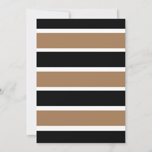 Elegant Chic Modern Striped Herfst Engagement Part Kaart (Achterkant)