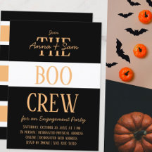 Elegant Chic Modern Striped Herfst Engagement Part