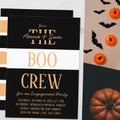 Elegant Chic Modern Striped Herfst Engagement Part Kaart