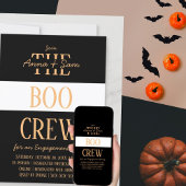 Elegant Chic Modern Striped Herfst Engagement Part Kaart