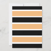 Elegant Chic Modern Striped Herfst Engagement Part Kaart (Achterkant)