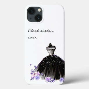 Elegant Chic Modern Waterverf Trendy Black Girly Case-Mate iPhone Case