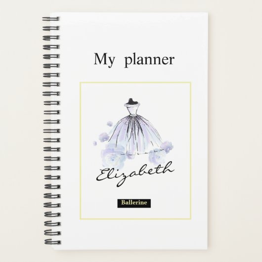 Elegant Chic Modern Waterverf Trendy Mode Planner (Voorkant)