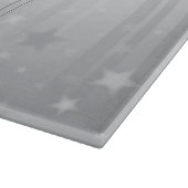 Elegant Chic Modern White Grey Silver Stars Snijplank (Hoek)