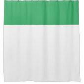 Elegant Chic Modern Wit Zee Groen Kleurblok Douchegordijn (Voorkant)