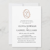 Elegant chic monogram. Classy typography Wedding Kaart (Voorkant)