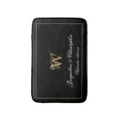 Elegant Chic Monogram Names Pas getrouwd Wedding Badmat (Voorkant Verticaal)