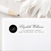 Elegant Chic Monogram Return Address Labels (Insitu)