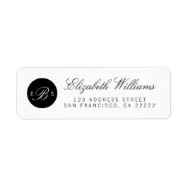 Elegant Chic Monogram Return Address Labels