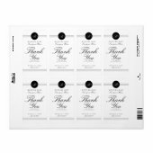 Elegant Chic Monogram Weddenschap Wijn Eigen label (Full Sheet)