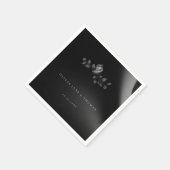 Elegant Chic Moody Black Roos Floral Wedding Servet (Hoek)