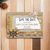 Elegant Chic Navy Coastal Seaside Modern Wedding Save The Date