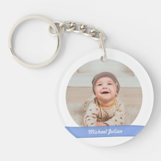 Elegant Chic New Baby Boys Twins Photos Keepomwill Sleutelhanger (Voorkant)