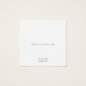 Elegant Chic Ombre-Kaart voor oormerking Vierkante Visitekaartjes (Achterkant)