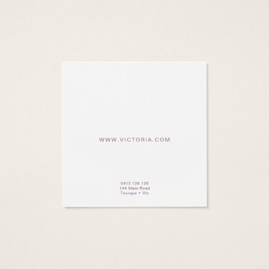 Elegant Chic Ombre-Kaart voor oormerking Vierkante Visitekaartjes (Achterkant)