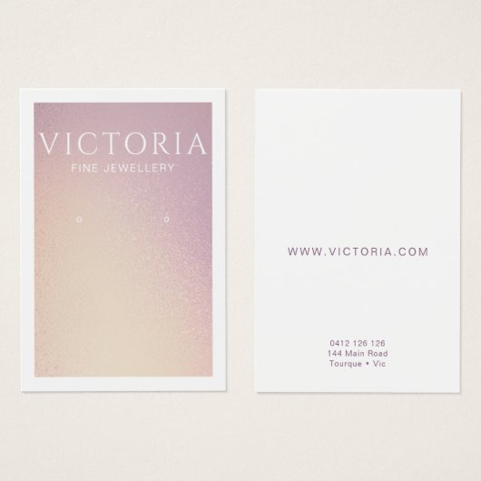 Elegant Chic Ombre-Kaart voor oormerking Visitekaartje (Voorkant /achterkant)
