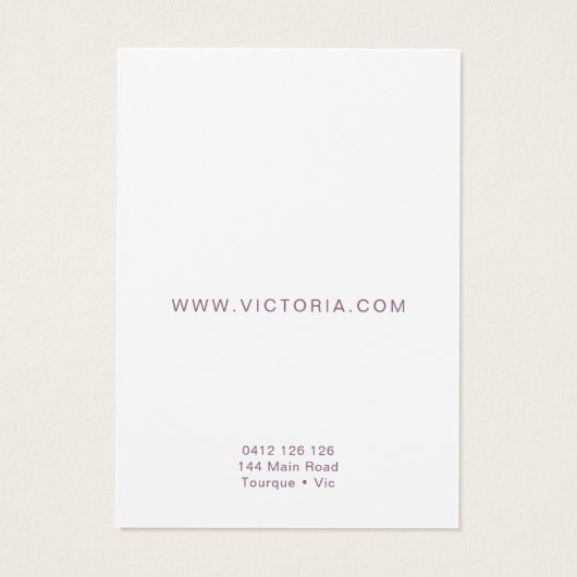 Elegant Chic Ombre-Kaart voor oormerking Visitekaartje (Achterkant)