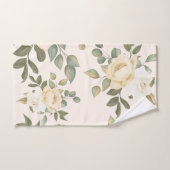 Elegant chic oranje floral bad handdoek (Handdoek)