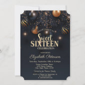 Elegant Chic Ornamenten Sweet 16 Kaart (Voorkant)
