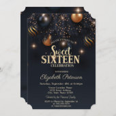 Elegant Chic Ornamenten Sweet 16 Kaart (Voorkant / Achterkant)