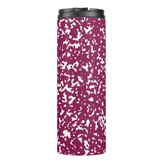 Elegant Chic Paars Composition Book Thermosbeker (Achterkant)