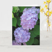 Elegant Chic Paars Hydrangeas Photo Sympathie Kaart (Gele Bloem)