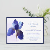 Elegant chic Paars Iris Floral Vrijgezellenfeest Kaart (Staand voorkant)