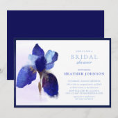 Elegant chic Paars Iris Floral Vrijgezellenfeest Kaart (Voorkant / Achterkant)