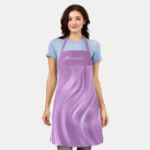 Elegant Chic Paars Lavender Swirl Patroon Schort (Gedragen)