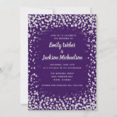 Elegant Chic Paars Silver Diamond Casual Kaart (Voorkant)