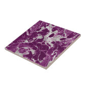 Elegant Chic Paars Violet Abstract Patroon Tegeltje (Zijkant)
