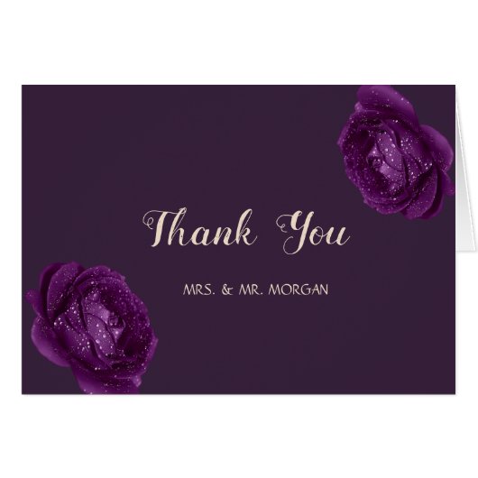 Elegant Chic Paarse Rozen (Voorkant Horizontaal)