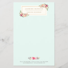 Elegant Chic Pastel Waterverf Floral Boutique Flyer